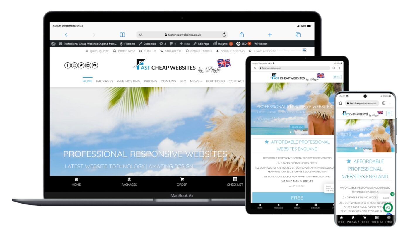 Professional Cheap Websites England